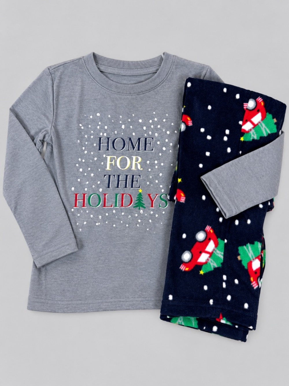 Jammies For Your Families 3T Pajama Set NWT Christmas Car Tree Holiday Fleece